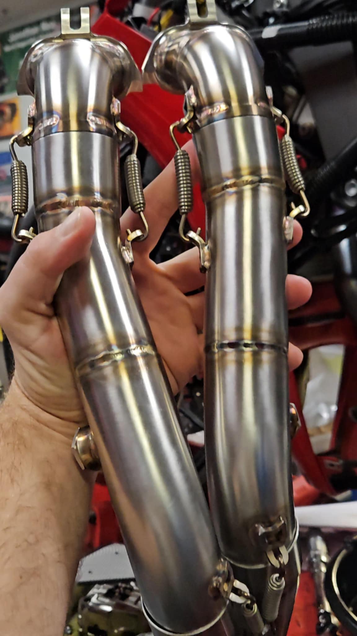 FM Projects Front Cylinder Headers for 3/4 Titanium Race Exhaust for the Ducati Panigale V4 / S (2025+) FM Projects Front Cylinder Headers for 3/4 Titanium Race Exhaust for the Ducati Panigale V4 / S (2025+)